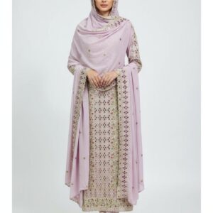 Party wear Georgette with Cutwork and stone work