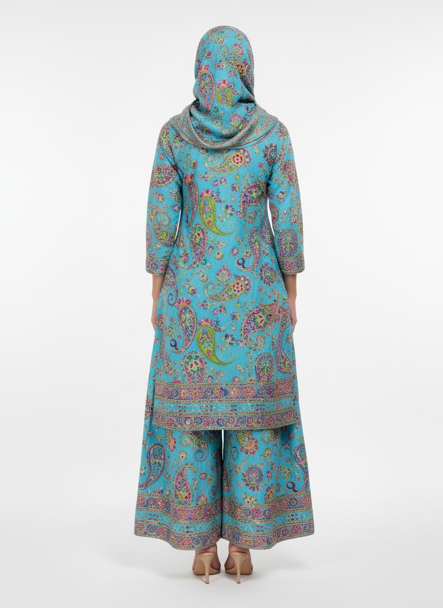 Fabric :- Crepe Silk Designer Fabric - Image 4