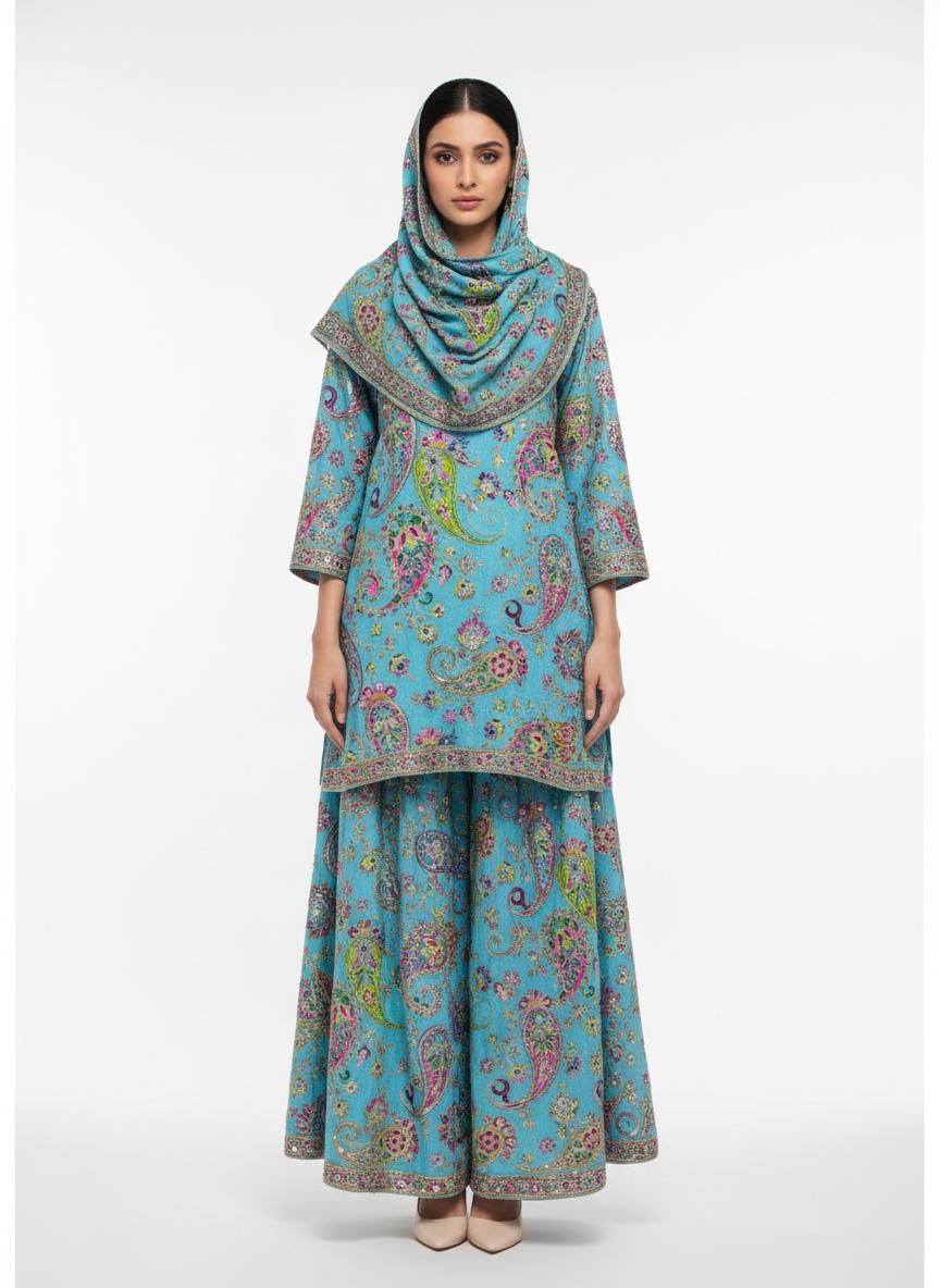 Fabric :- Crepe Silk Designer Fabric - Image 3