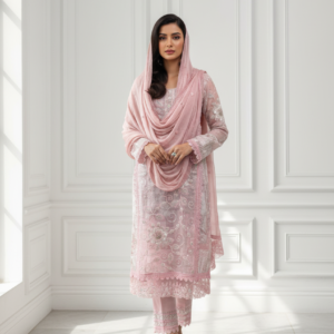Cotton Reyon and Heavy Handwork on Net semi party wear Suit Piece