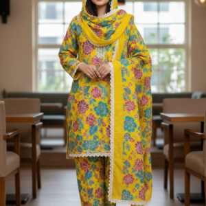 Fabric:- Crepe Silk Imported Fabric Yellow