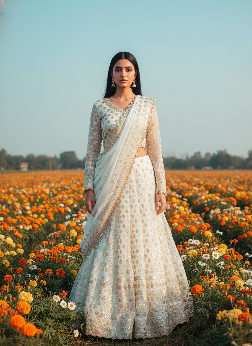 Fabric:-Pure Georgette Kali Design With Bottom and dupatta - Image 3