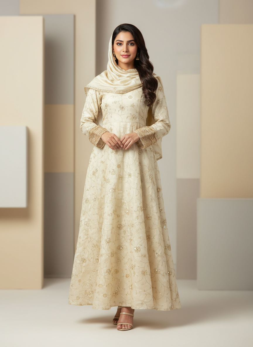 Fabric:-Cosmos all over work with matching dupatta