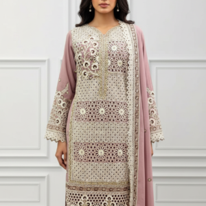 Semi Party wear suit piece with cutwork