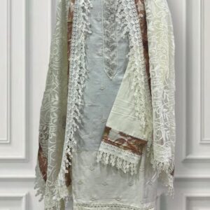 Heavy self Embroidery on Net and Rayon Bottom