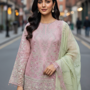 Pakistani Embroidered Heavy Chiffon with Heavy Hand Khatli Work