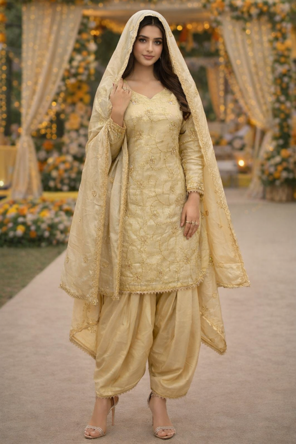 Kurti set with Farshi Salwar - Image 2