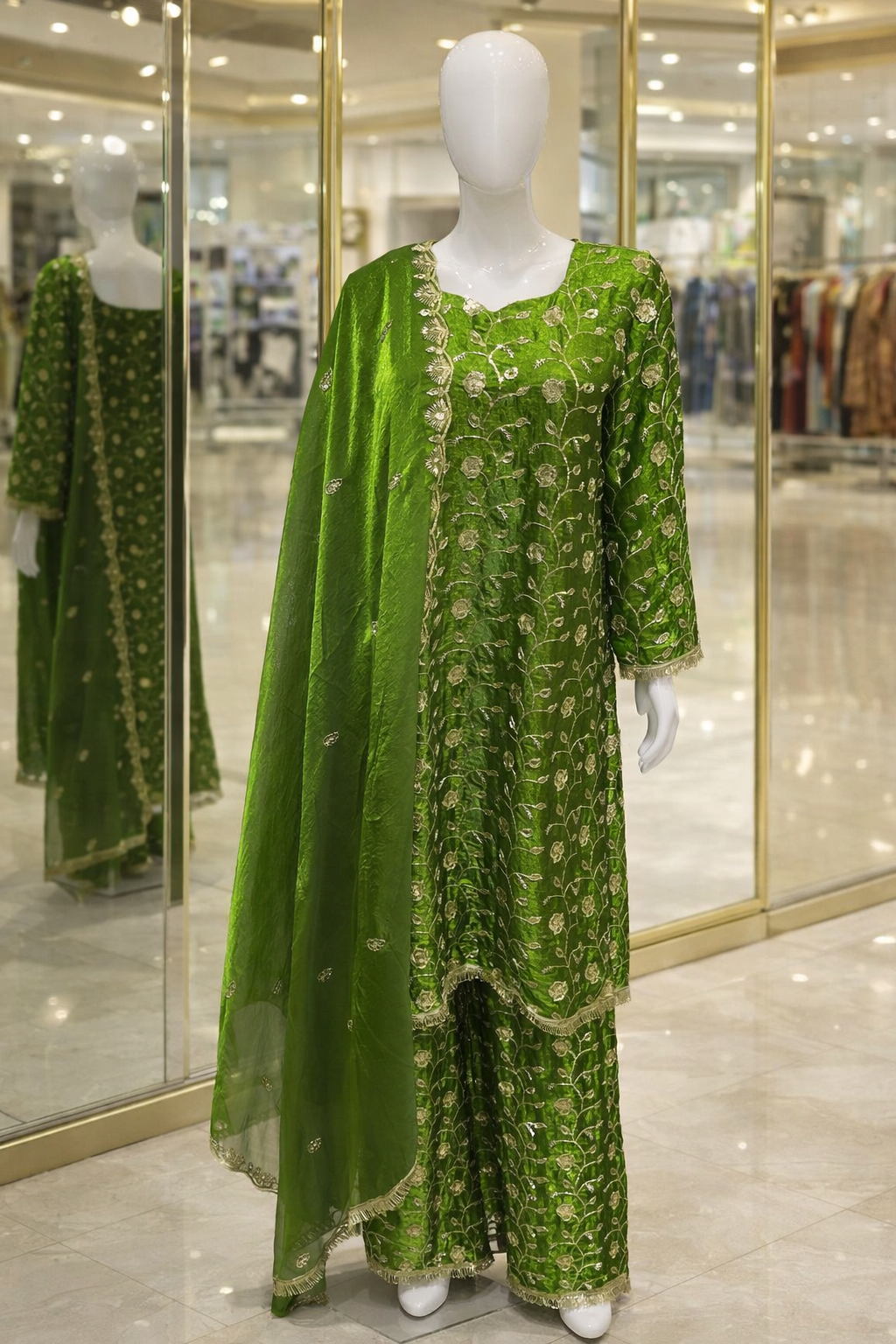 Kurti set with Palazzo and Dupatta - Image 2