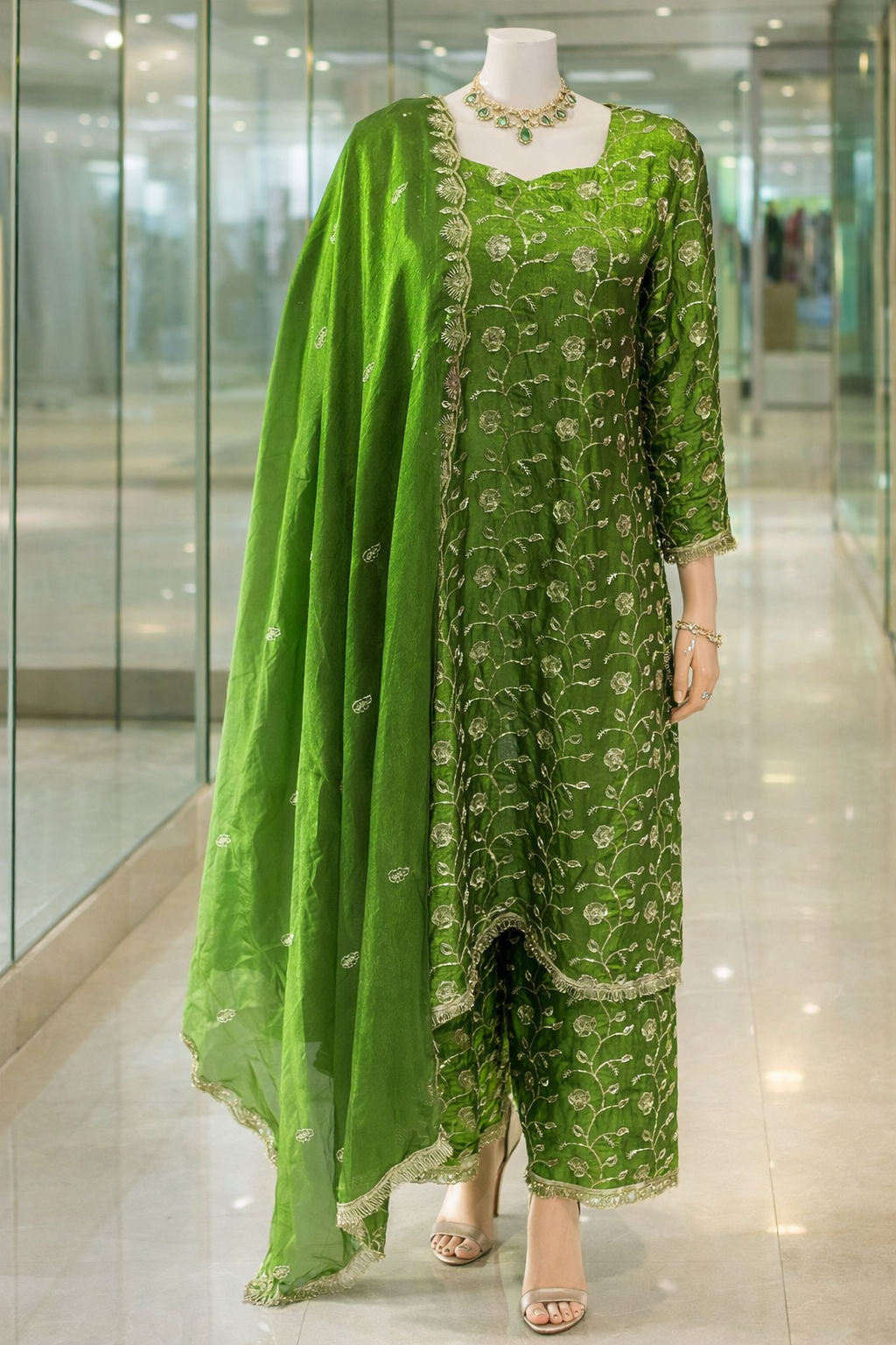 Kurti set with Palazzo and Dupatta - Image 3