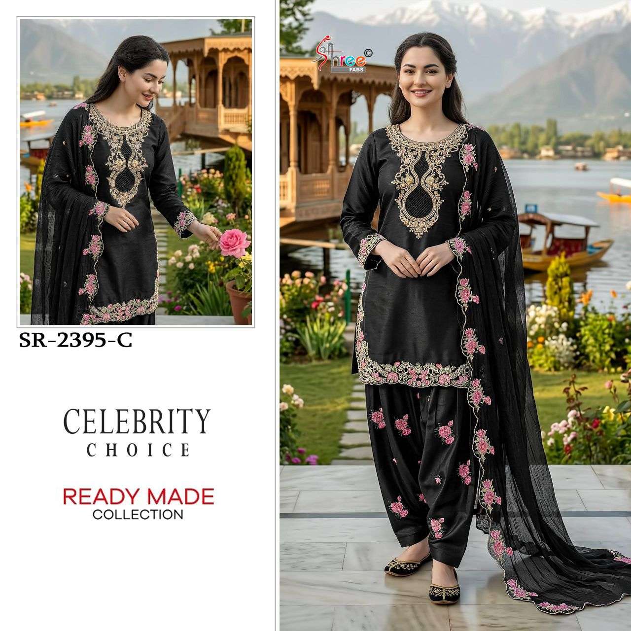 SATIN SILK PAKISTANI HIT DESIGN 3 PCS SUITS Readymade - Image 5