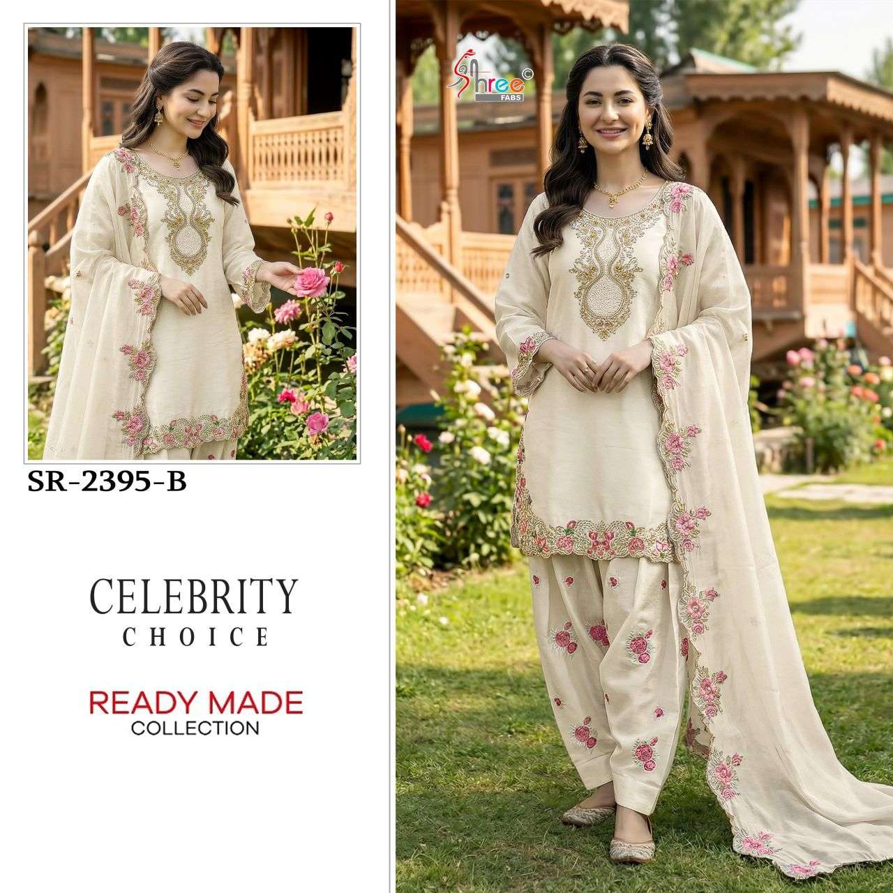 SATIN SILK PAKISTANI HIT DESIGN 3 PCS SUITS Readymade - Image 4