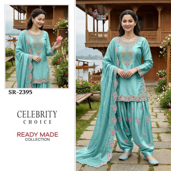 SATIN SILK PAKISTANI HIT DESIGN 3 PCS SUITS Readymade