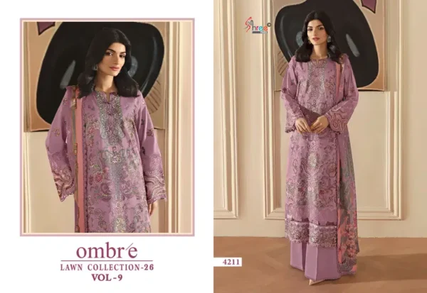 Ombre Lawn Collection Vol 9 Cotton Dupatta Pakistani Replica - Image 9
