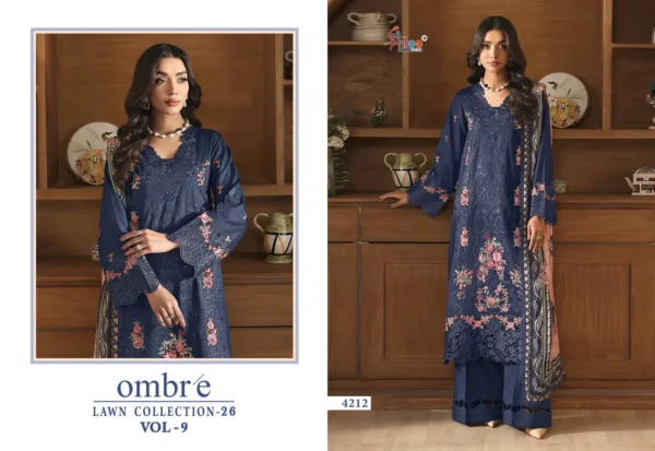 Ombre Lawn Collection Vol 9 Cotton Dupatta Pakistani Replica - Image 8