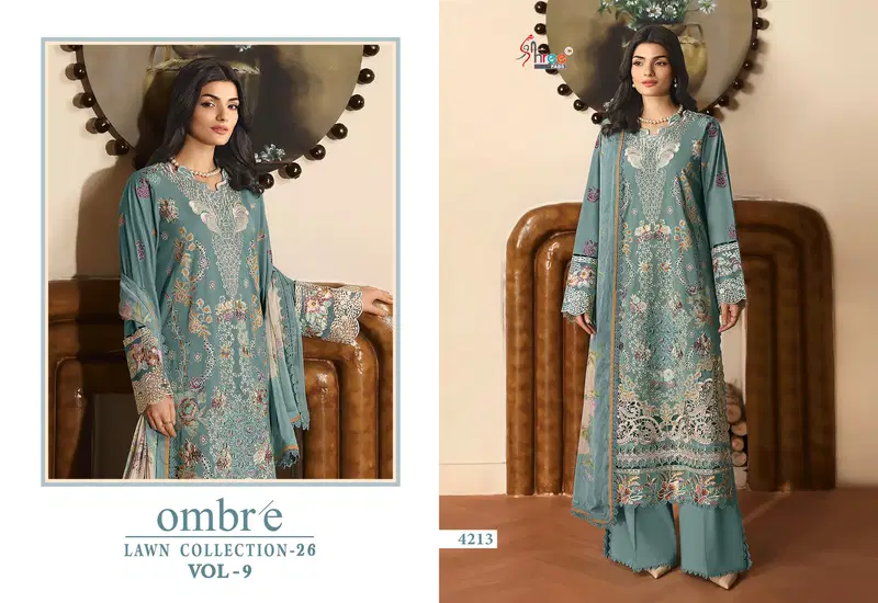 Ombre Lawn Collection Vol 9 Cotton Dupatta Pakistani Replica - Image 7