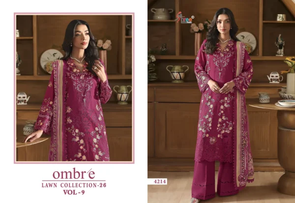 Ombre Lawn Collection Vol 9 Cotton Dupatta Pakistani Replica - Image 6