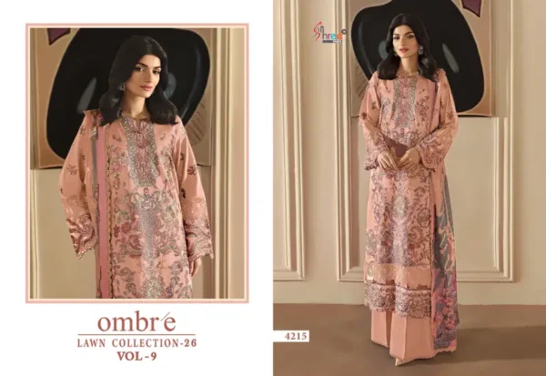 Ombre Lawn Collection Vol 9 Cotton Dupatta Pakistani Replica - Image 5