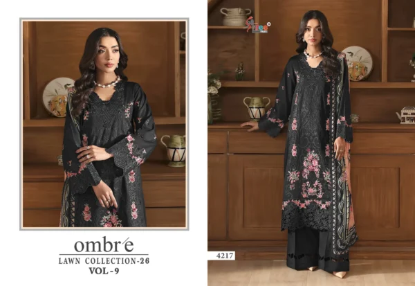 Ombre Lawn Collection Vol 9 Cotton Dupatta Pakistani Replica - Image 3