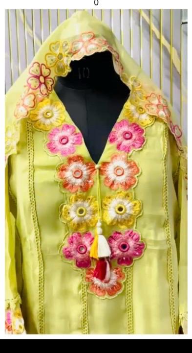 Elegant Lime Green Embroidered 3-Piece Ethnic Suit Ready to Wear - Image 3
