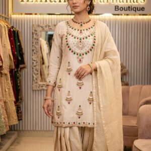 Elegant Shimmer Farshi Salwar Suit Ready to Wear