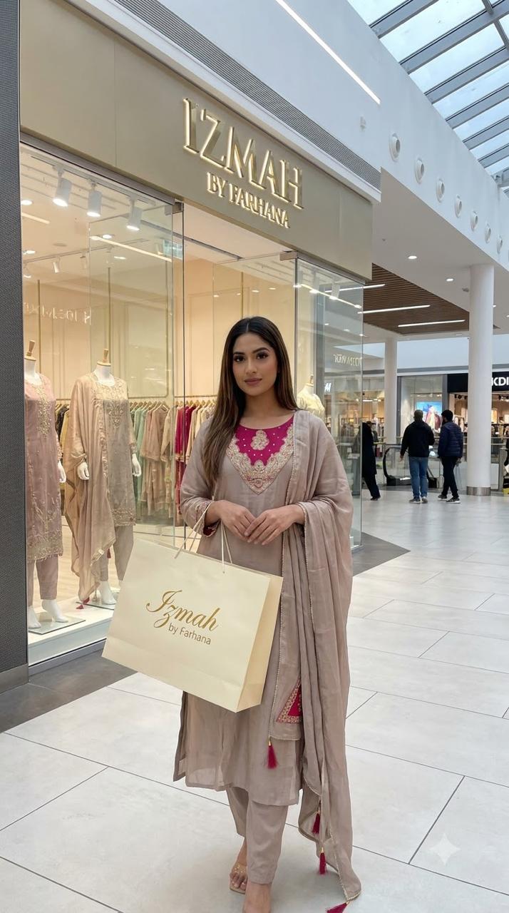 Mul Cotton 3-Piece Suit Set Ready to Wear