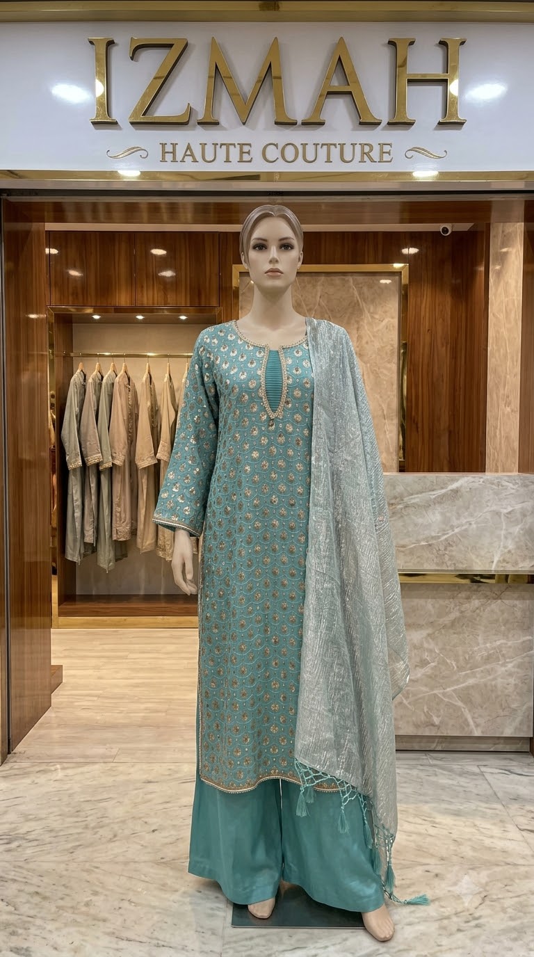 Elegant Chiffon Sequence 3-Piece Suit ✨ - Image 2